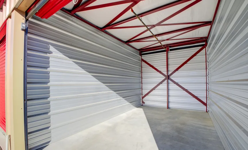 Interior view of a drive-up storage unit at Security Public Storage in North Santa Rosa