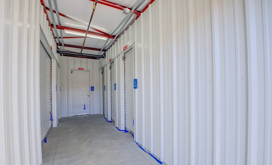 Hallway with indoor storage units at Security Public Storage in Santa Rosa near Santa Rosa Junior College