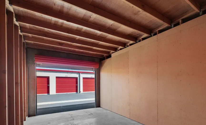 Inside view of a drive-up storage unit at our South Vacaville facility near Leisure Town