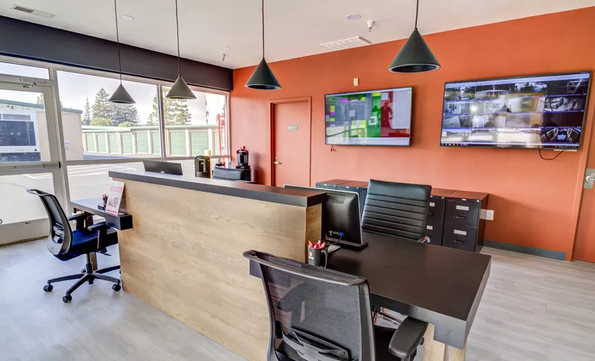 Main office where on-site managers assist customers with storage units in Napa