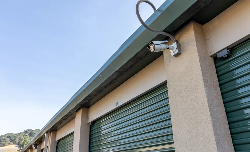 Security camera monitoring a secure self storage facility in South Napa