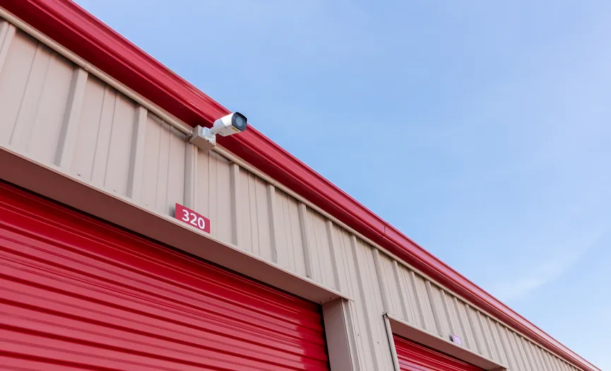 Security camera monitoring a secure self storage facility in Manteca