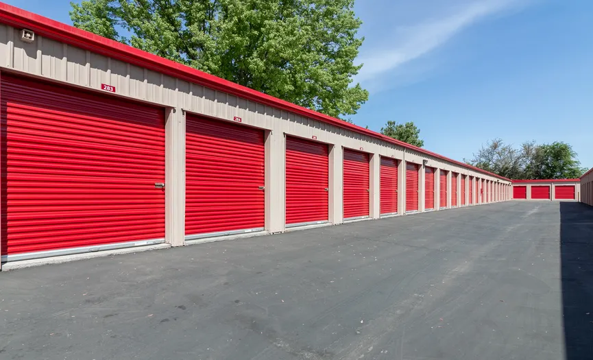 Drive-up storage units at a secure self storage facility in Manteca near Lathrop