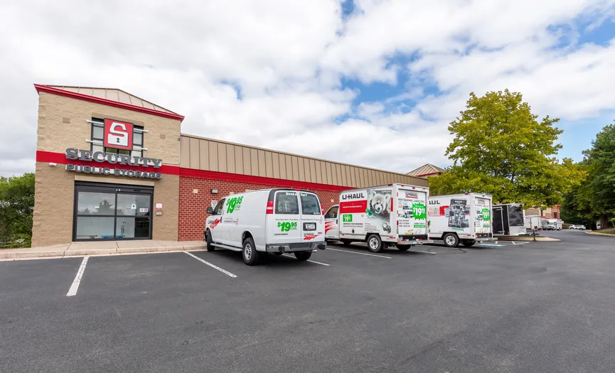Moving truck rentals available at Security Public Storage near Broadlands and Ashburn Village