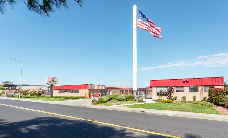 Street view of Security Public Storage, a self storage facility on Parker Road in Fairfield
