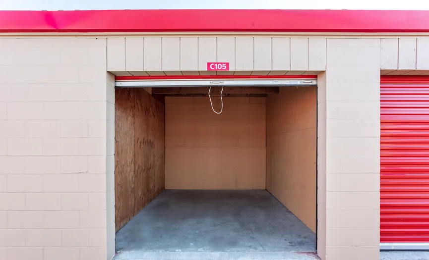 Interior view of a storage unit at our Central Roseville facility on Cirby Way