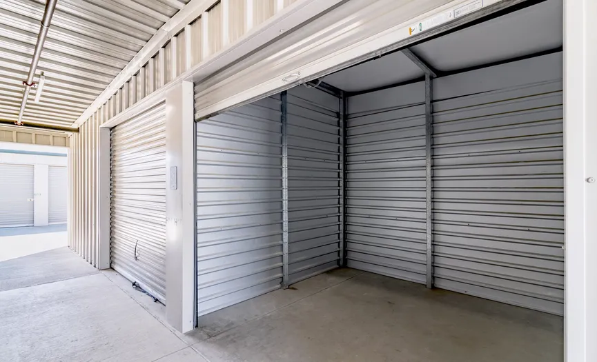 Interior view of a self storage unit at our North Vacaville facility near the Nut Tree area