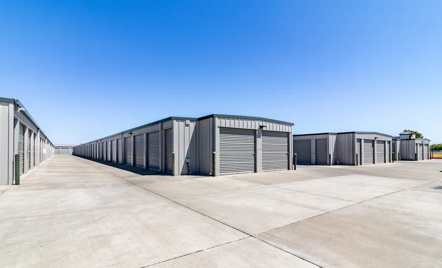 Ground level drive-up storage units at our North Vacaville facility near the Nut Tree area