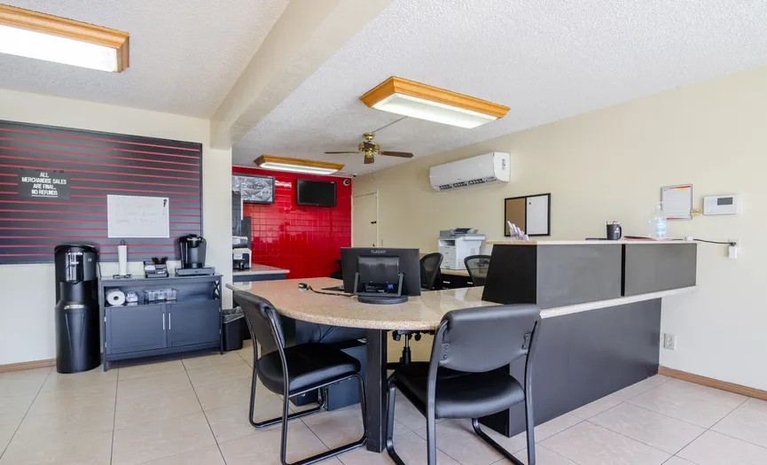 Main office where onsite managers assist customers with choosing storage units and rentals