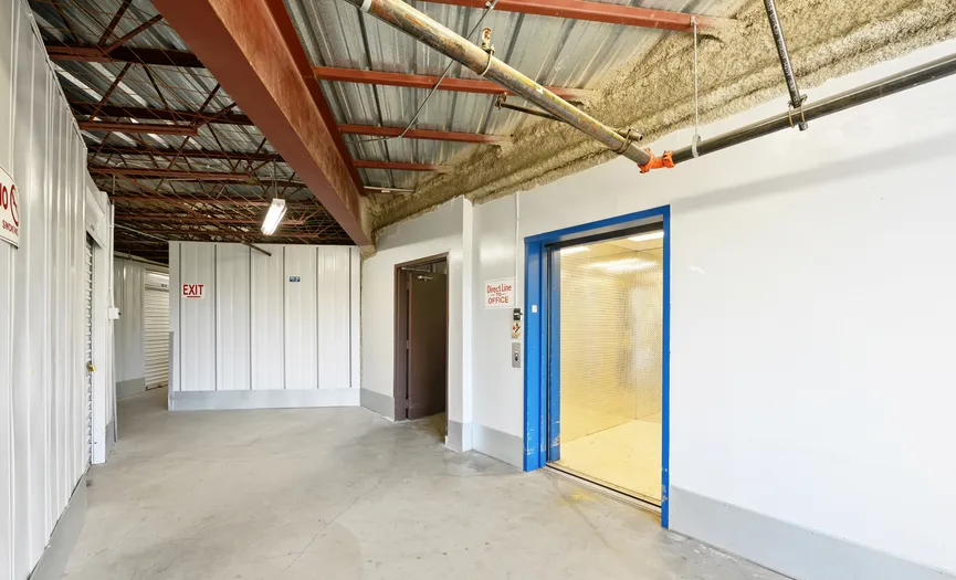Elevator access making it easier to move items into storage units at a Glendora storage facility