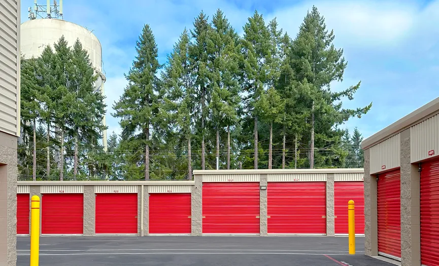 Vehicle storage options at Security Public Storage in Aloha, Oregon with wide drive-up access