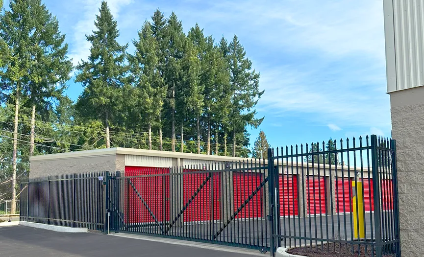 Secure electronic gate entry at Security Public Storage in Aloha, Oregon storage facility