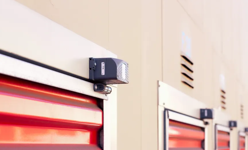 Individually alarmed storage unit at Security Public Storage providing secure storage in San Pablo