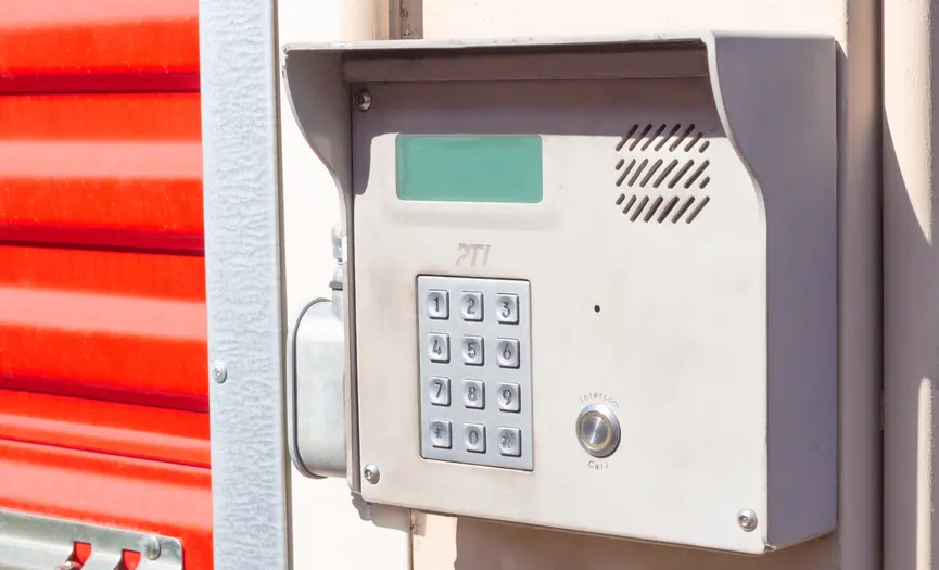 Electronic keypad entry at Security Public Storage providing secure access to storage units in San Pablo