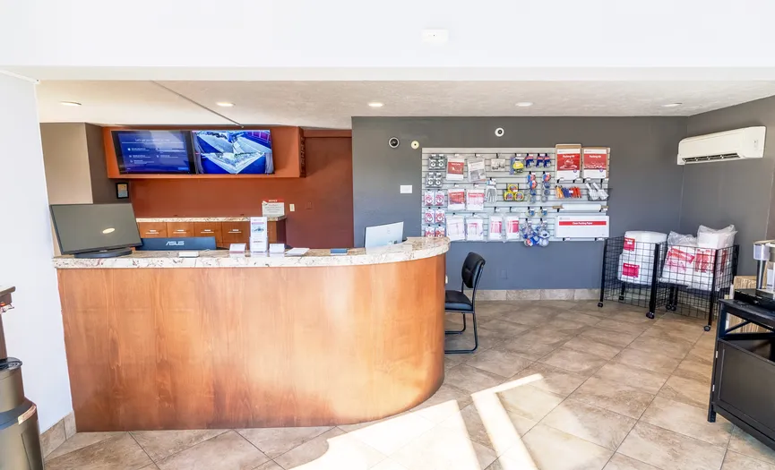 Main office with onsite managers available to help customers at our North Modesto facility