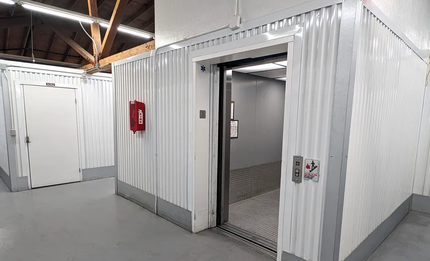 Elevator access at Security Public Storage in Redwood City for easy access to storage units