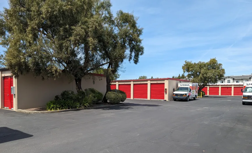 Outdoor drive-up storage units at Security Public Storage in North Santa Rosa near Santa Rosa Junior College