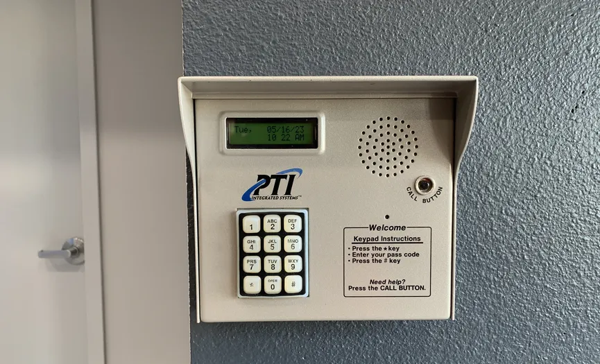 Electronic keypad access at Security Public Storage providing secure access to storage units in San Ramon
