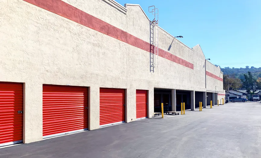 Outdoor drive-up storage units at Security Public Storage in Pinole Valley