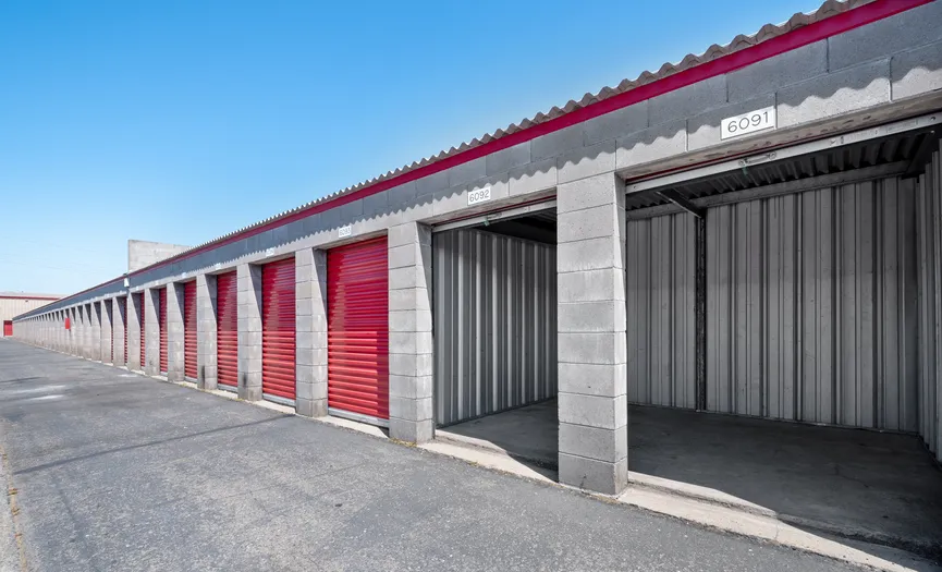 Indoor view of drive up storage units at Security Public Storage on Power Inn Rd in Sacramento near the Florin Perkins corridor