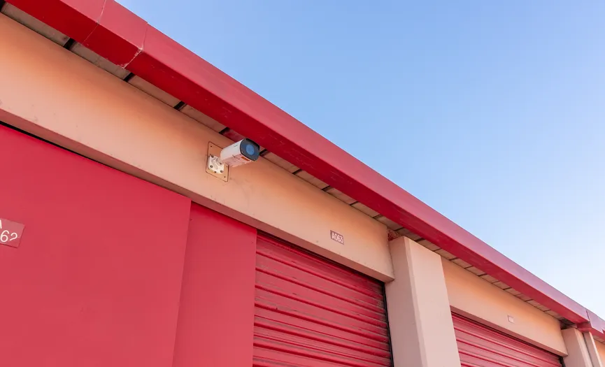 Security camera at Security Public Storage providing secure storage in North Richmond