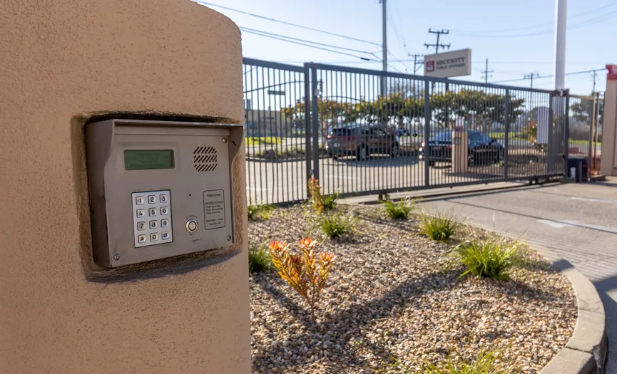 Electronic keypad entry at Security Public Storage providing secure access to storage units in Richmond