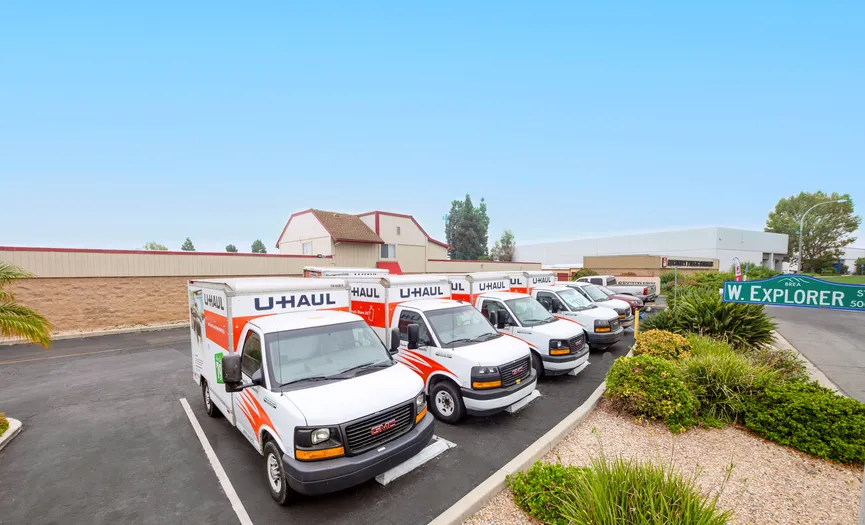 Moving trucks available to rent at Security Public Storage in North Brea