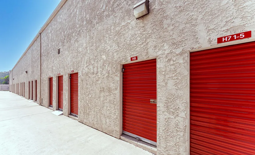 Drive-up storage units at Security Public Storage offering easy access and secure storage in Chula Vista