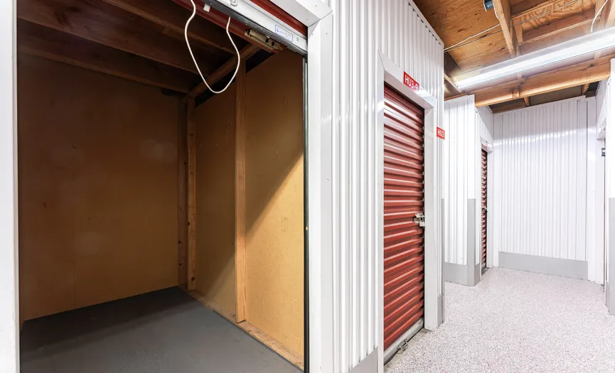 Indoor storage units with individual alarms providing secure storage at Security Public Storage
