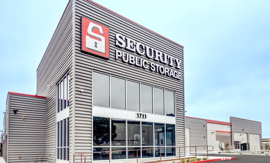 Outside view of the main office at Security Public Storage on Eastshore Boulevard in North El Cerrito