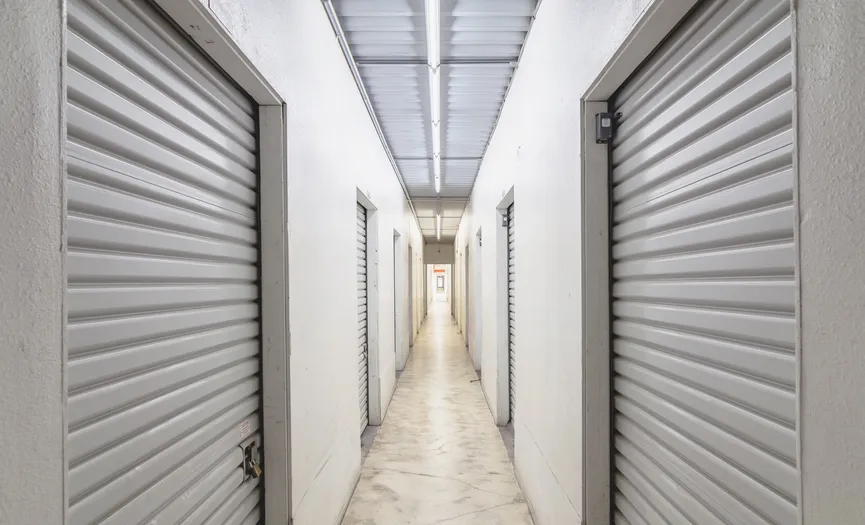 Individually alarmed indoor storage units at Security Public Storage serving the West Shaw area of Fresno