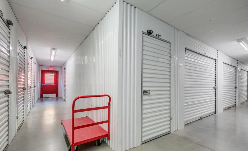 Indoor storage units with moving carts available at Security Public Storage near Route 15 in Frederick