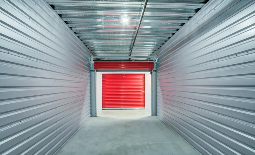 Indoor storage units at a self storage facility in Slabtown near NW 23rd in Portland, Oregon