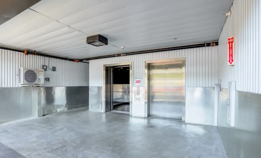Elevators providing easy access to indoor storage units at a storage facility in NW Portland
