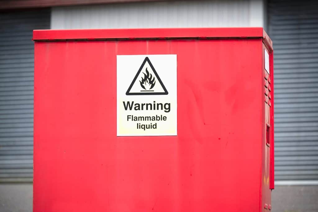 what not to store, flammables